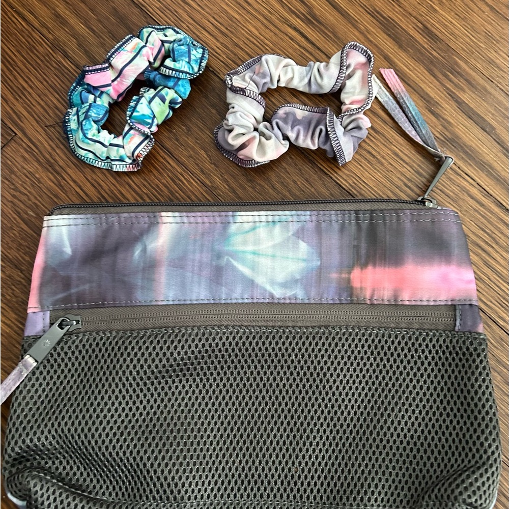 Ivivva’s bag and hair scrunchies